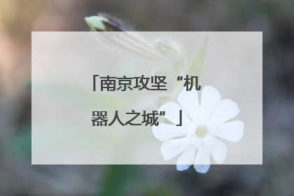 南京攻坚“机器人之城”