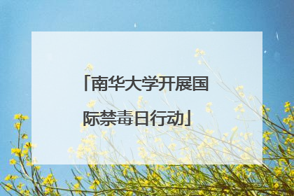 南华大学开展国际禁毒日行动