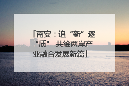 南安：追“新”逐“质” 共绘两岸产业融合发展新篇