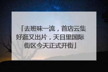 去班味一流，首店云集好逛又出片，天目里国际街区今天正式开街