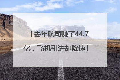 去年航司赚了44.7亿，飞机引进却降速