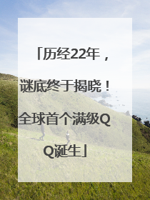 历经22年，谜底终于揭晓！全球首个满级QQ诞生