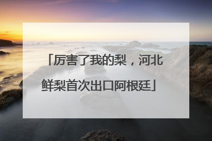 厉害了我的梨，河北鲜梨首次出口阿根廷