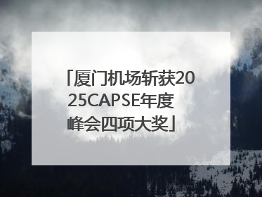 厦门机场斩获2025CAPSE年度峰会四项大奖