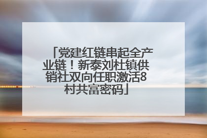 党建红链串起全产业链！新泰刘杜镇供销社双向任职激活8村共富密码