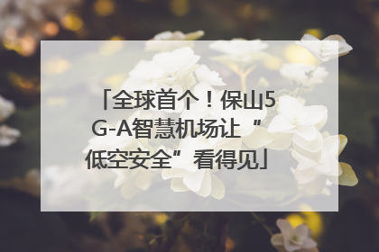 全球首个！保山5G-A智慧机场让“低空安全”看得见