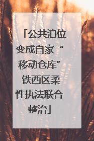 公共泊位变成自家“移动仓库” 铁西区柔性执法联合整治