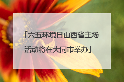 六五环境日山西省主场活动将在大同市举办
