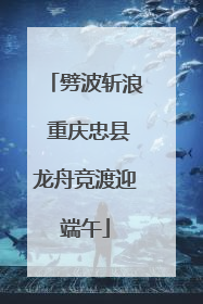 劈波斩浪 重庆忠县龙舟竞渡迎端午