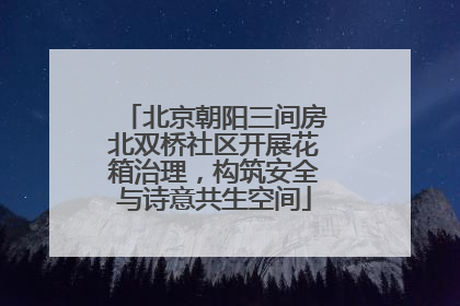 北京朝阳三间房北双桥社区开展花箱治理，构筑安全与诗意共生空间