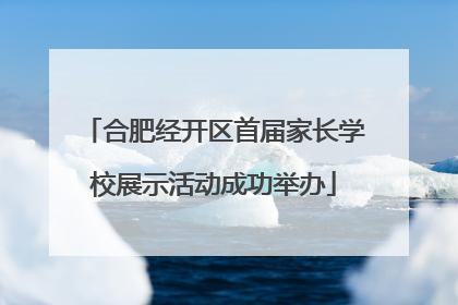 合肥经开区首届家长学校展示活动成功举办