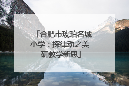 合肥市琥珀名城小学：探律动之美 研教学新思