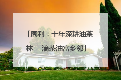 周利：十年深耕油茶林 一滴茶油富乡邻