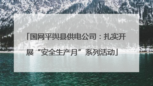国网平舆县供电公司：扎实开展“安全生产月”系列活动