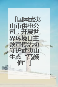 国网武夷山市供电公司：开展世界环境日主题宣传活动守护武夷山生态“高颜值”