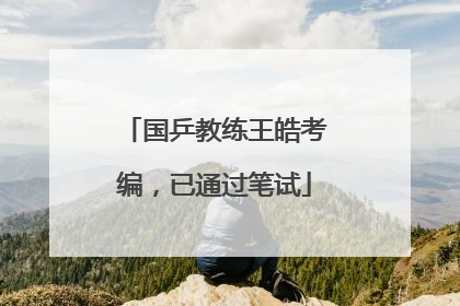 国乒教练王皓考编，已通过笔试