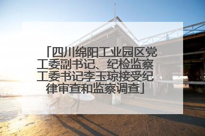 四川绵阳工业园区党工委副书记、纪检监察工委书记李玉琼接受纪律审查和监察调查