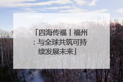 四海传福丨福州：与全球共筑可持续发展未来