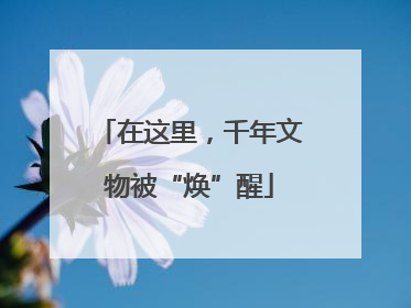 在这里，千年文物被“焕”醒