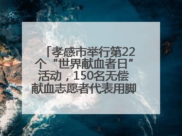 孝感市举行第22个“世界献血者日”活动，150名无偿献血志愿者代表用脚步丈量“中华孝爱第一山”