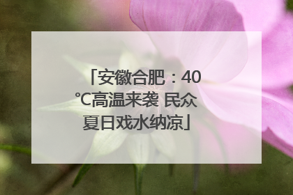 安徽合肥：40℃高温来袭 民众夏日戏水纳凉