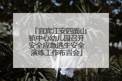 宜宾江安四面山镇中心幼儿园召开安全应急逃生安全演练工作布置会
