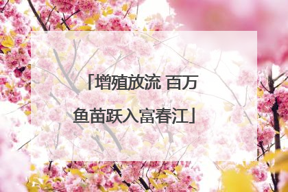 增殖放流 百万鱼苗跃入富春江