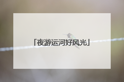 夜游运河好风光