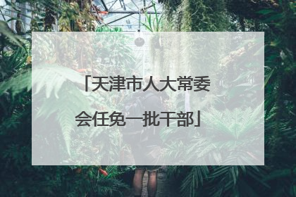 天津市人大常委会任免一批干部