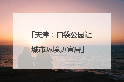 天津:口袋公园让城市环境更宜居