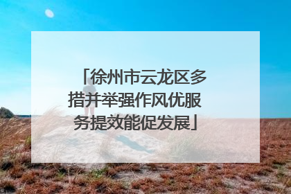 徐州市云龙区多措并举强作风优服务提效能促发展