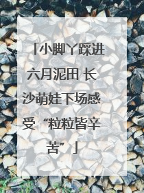 小脚丫踩进六月泥田 长沙萌娃下场感受“粒粒皆辛苦”
