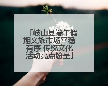 岐山县端午假期文旅市场平稳有序 传统文化活动亮点纷呈