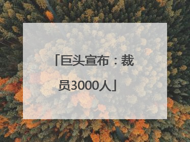 巨头宣布：裁员3000人