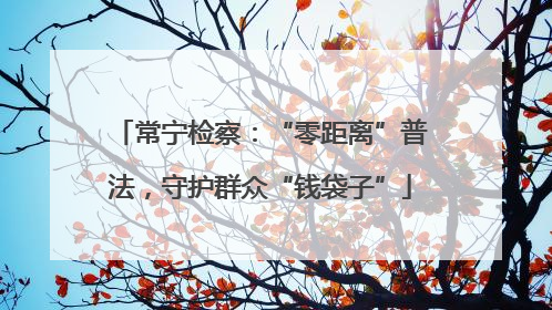 常宁检察：“零距离”普法，守护群众“钱袋子”