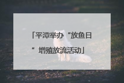 平潭举办“放鱼日”增殖放流活动