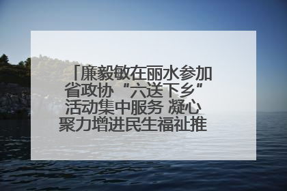 廉毅敏在丽水参加省政协“六送下乡”活动集中服务 凝心聚力增进民生福祉推进共同富裕