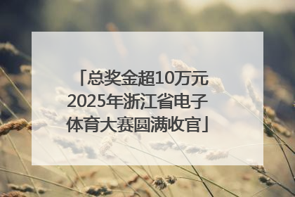 总奖金超10万元 2025年浙江省电子体育大赛圆满收官