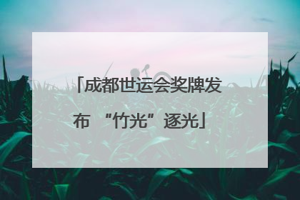 成都世运会奖牌发布 “竹光”逐光