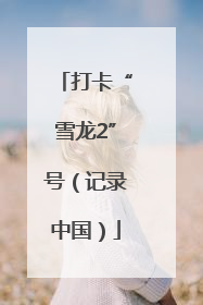 打卡“雪龙2”号（记录中国）