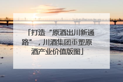 打造“原酒出川新通路”，川酒集团重塑原酒产业价值版图