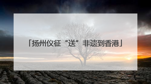 扬州仪征“送”非遗到香港