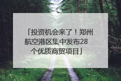 投资机会来了！郑州航空港区集中发布28个优质商贸项目