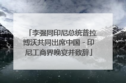 李强同印尼总统普拉博沃共同出席中国－印尼工商界晚宴并致辞