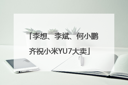 李想、李斌、何小鹏齐祝小米YU7大卖