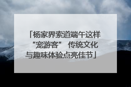 杨家界索道端午这样“宠游客” 传统文化与趣味体验点亮佳节