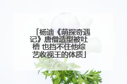 杨迪《萌探奇遇记》唐僧造型被吐槽 也挡不住他综艺收视王的体质