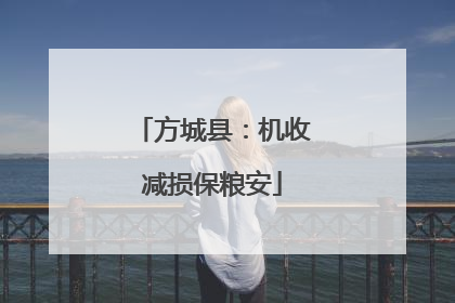 方城县：机收减损保粮安