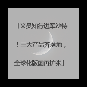 文员知行进军沙特！三大产品齐落地，全球化版图再扩张