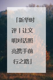 新华时评丨让文明对话照亮携手前行之路